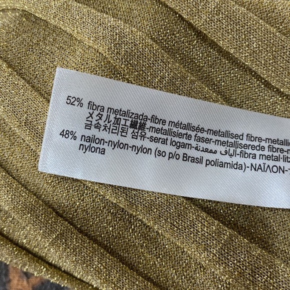 Zara gold metallic rib knit dress - Picture 6 of 7